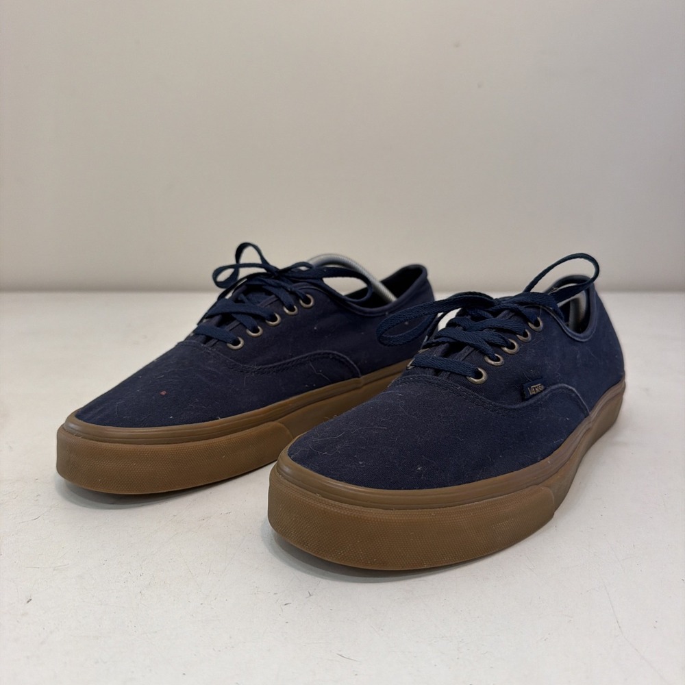 VANS Atwood Men's Skate Sneakers Navy Gum Canvas, Size 11.5